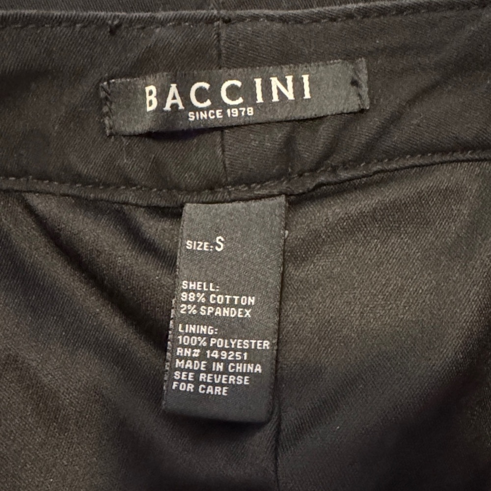 Baccini Black Skorts with Brown Buttons Elastic Waist Size Small - Picture 6 of 8